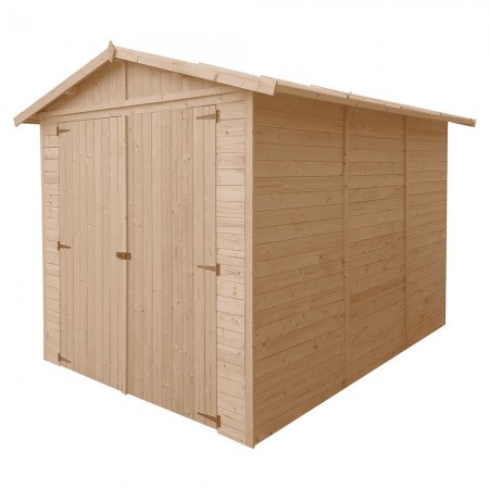 Casetta in Legno 2.4x3.2 a Pannelli 17 mm Garage Box Rimessa Moto