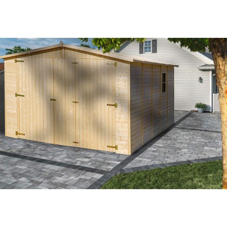 Casetta Garage in Legno 3x5 mt a Pannelli Box Parcheggio Auto Carport