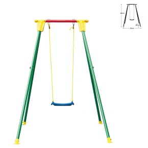 Altalena Kiko 1 Seggiolino Posto Metallo Gioco Bambino Giardino Max 50kg Alt 200