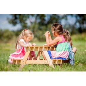 Tavolo da Pic Nic in Legno per Bambini Tavolino con Panche 2