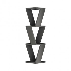 Libreria a Muro Angolare in Legno Antracite Moderna Design Ufficio da Parete | BricoShop24