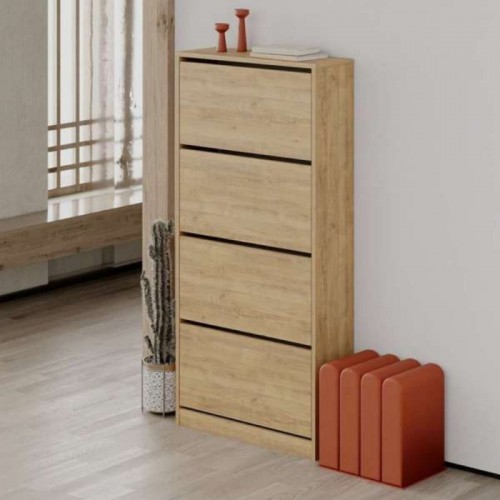 Scarpiera 4 Ante a Ribalta Doppie Legno Rovere Chiaro | BricoShop24
