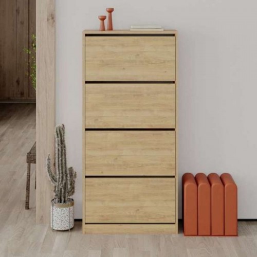 Scarpiera 4 Ante a Ribalta Doppie Legno Rovere Chiaro | BricoShop24