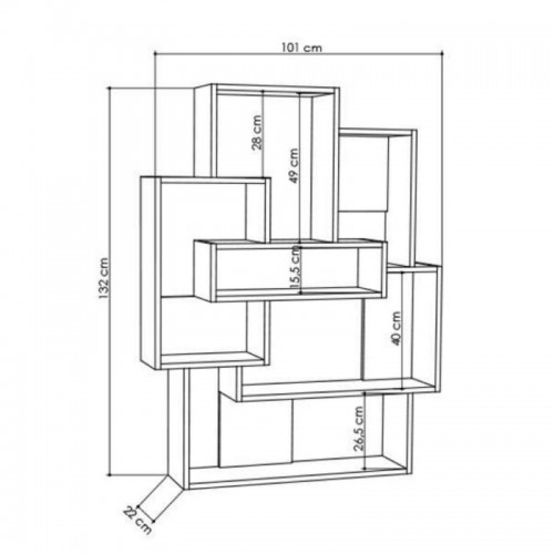 Libreria in Legno Rovere Moderna Salone e Ingresso | Bricoshop24