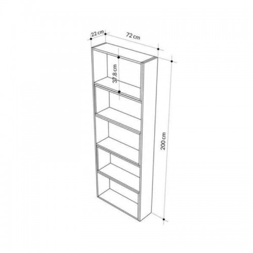 Libreria Antracite Legno Estensibile Moderna Angolare | Bricoshop24