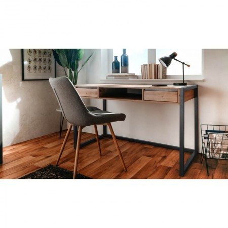 Scrivania Moderna Antracite da Ufficio in Legno e Ferro | BricoShop24