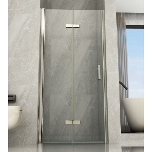 Box Doccia a Nicchia Libro 60 70 80 90 100 8 mm 1 Anta Parete in Cristallo Vetro