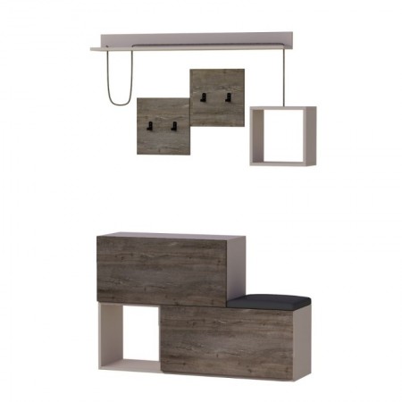Mobile da Ingesso in Legno con Scarpiera Appendiabiti | Bricoshop24