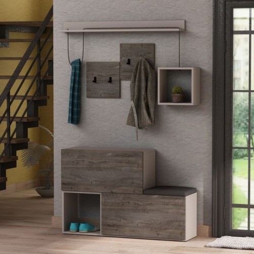 Mobile da Ingesso in Legno con Scarpiera Appendiabiti | Bricoshop24
