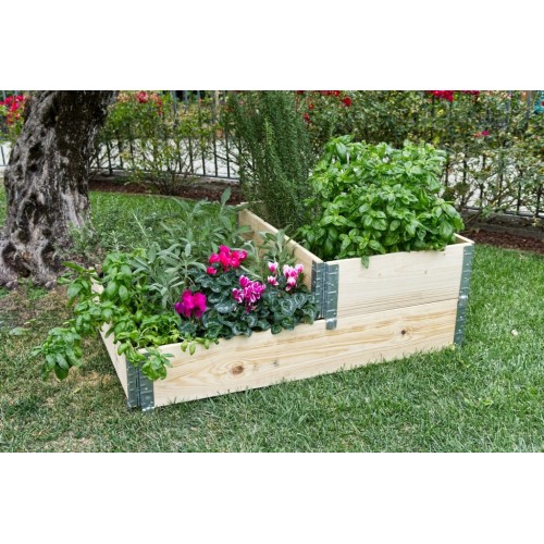 Fioriera in Legno 80x60 da Giardino Portavaso Rettangolare | BricoShop24