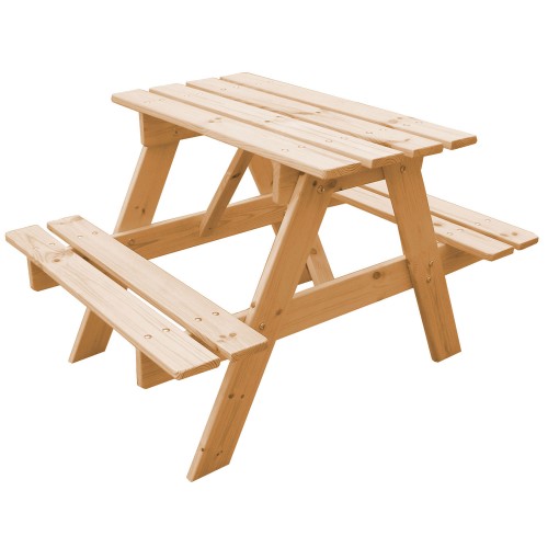 Tavolino Picnic in Legno per Bambini Tavolo con 2 Panche da Pic Nic