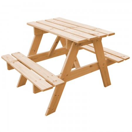 Tavolino Picnic in Legno per Bambini Tavolo con 2 Panche da Pic Nic