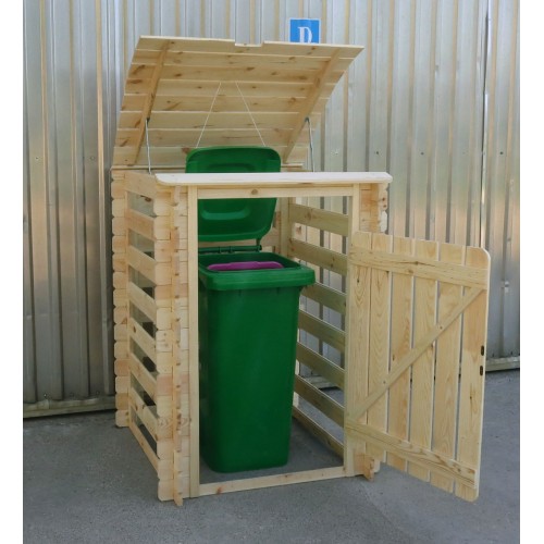 Armadio in Legno per Bidone Spazzatura Secchio Immondizia da Giardino