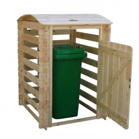 Armadio in Legno per Bidone Spazzatura Secchio Immondizia da Giardino