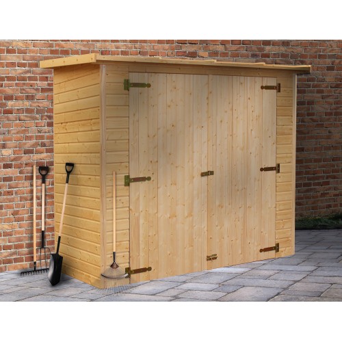Armadio in Legno Casetta da Esterno Giardino Addossata a Pannelli 17mm