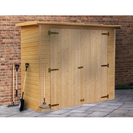 Armadio in Legno Casetta da Esterno Giardino Addossata a Pannelli 17mm