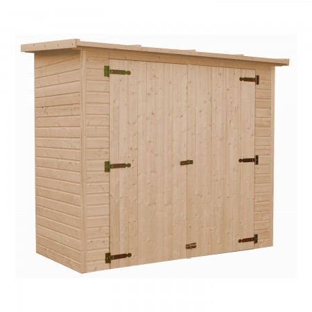 Armadio in Legno Casetta da Giardino 2x1 Box Ricovero per Attrezzi