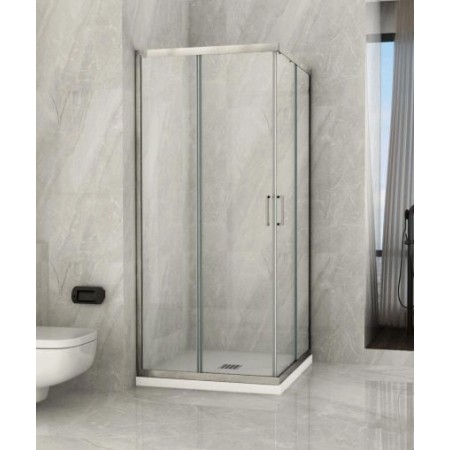 Box Doccia Cristallo 6 mm Vetro Angolo 2 Lati Scorrevole Quadrato Rettangolare
