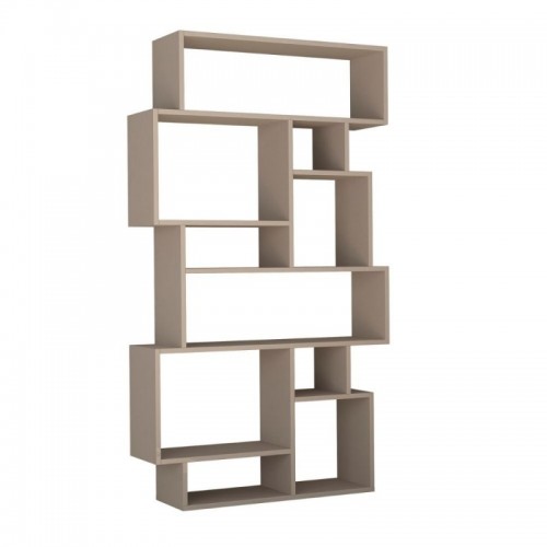 Libreria in Legno Tortora Verticale Orizzontale Moderna Bifacciale