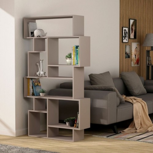 Libreria in Legno Tortora Verticale Orizzontale Bifacciale | BricoShop24