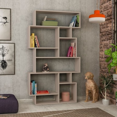 Libreria in Legno Tortora Verticale Orizzontale Bifacciale | BricoShop24