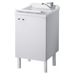 Lavatoio con Mobiletto 50x50 in Legno Pilozzo per Lavanderia da Interno | Bricoshop24