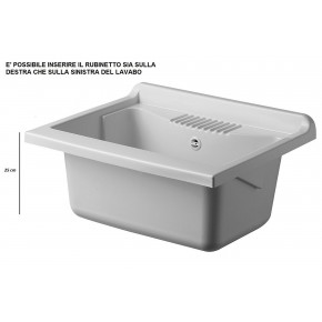 Mobile Lavatoio in Legno da Interno Lavanderia 60x50 Lavandino Pilozzo | Bricoshop24 2