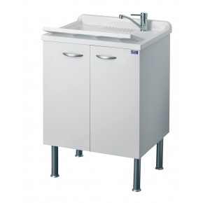 Lavatoio con Mobiletto in Legno Pilozzo 60x60 Sifone Piletta di Scarico | Bricoshop24