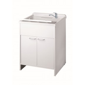 Lavandino Lavatoio per Esterno con Mobiletto 60x60 Pilozzo in Resina | Bricoshop24