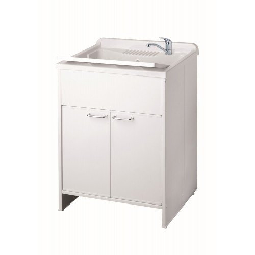 Lavandino Lavatoio per Esterno con Mobiletto 60x60 Pilozzo in Resina | Bricoshop24