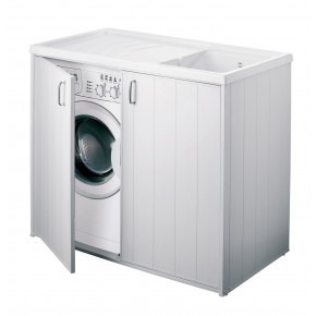 Mobile Lavatrice per Esterno Coprilavatrice in Resina con Lavatoio | Bricoshop24