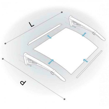 Pensilina 160x120 Modulare in Policarbonato Alveolare Fume | BricoShop24