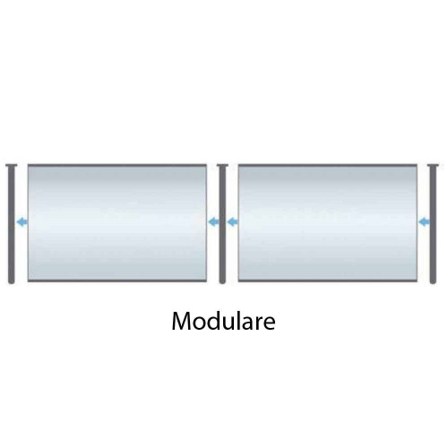 Pensilina 160x120 Modulare in Policarbonato Alveolare Fume | BricoShop24