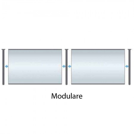 Pensilina 160x120 Modulare in Policarbonato Alveolare Fume | BricoShop24