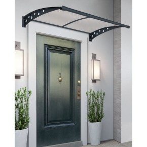 Pensilina in Alluminio 150x100 Policarbonato 3.6 mm Tettoia Moderna da Esterno 2
