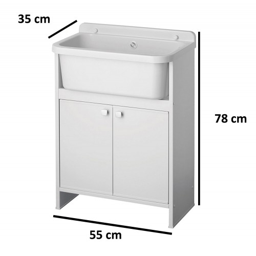 Mobile Lavatoio per Esterno Pilozzo con Mobiletto in Resina | Bricoshop24