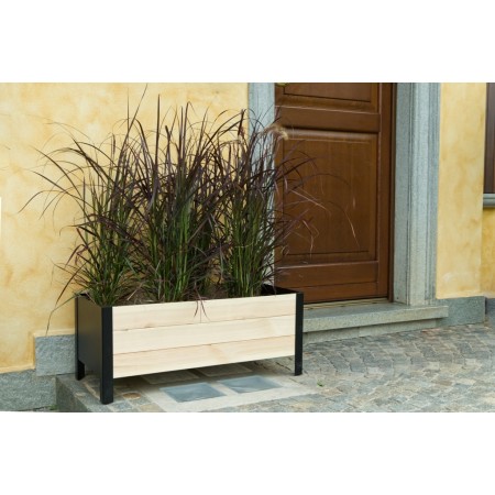 Fioriera da Giardino in Legno Rettangolare  balcone 80x40 | BricoShop24