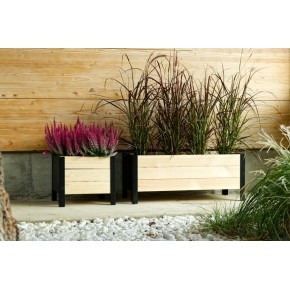 Fioriera da Giardino in Legno Rettangolare  balcone 80x40 | BricoShop24 2
