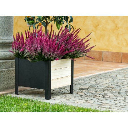 Fioriera in Legno da Giardino Terrazzo Rettangolare Vaso 36x36 | BricoShop24