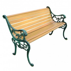 Panchina in Legno Ghisa 2 Posti da Giardino Panca Seduta per Esterno