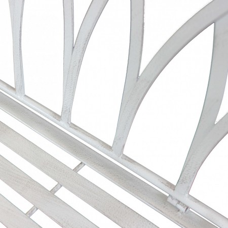Panchina in Metallo Bianca da Esterno per Giardino | Bricoshop24