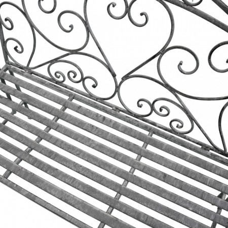 Panchina in Metallo Bianca Ossidato da Esterno per Giardino | Bricoshop24