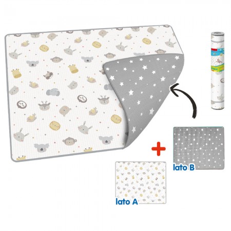 Tappeto per Bambini 200x150 Arrotolabile Morbido Tappetone Antiscivolo