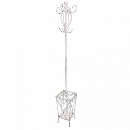 Appendiabiti Bianco Vintage Piantana in Ferro Arredamento