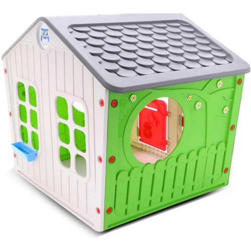 Casetta in Plastica Resina per Bambini Gioco Bimbi da Giardino Esterno