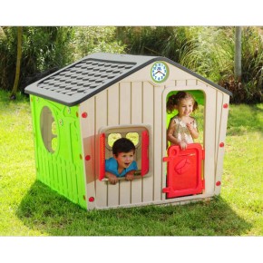 Casetta Giochi per Bambini in Plastica da Giardino Terrazzo Esterno 2