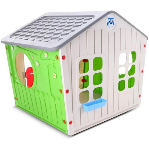 Casetta in Plastica Resina per Bambini Gioco Bimbi da Giardino Esterno