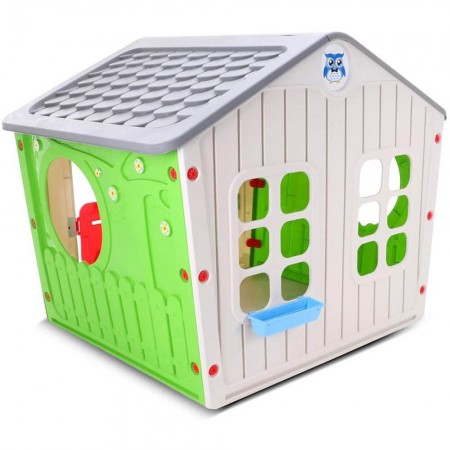 Casetta in Plastica Resina per Bambini Gioco Bimbi da Giardino Esterno