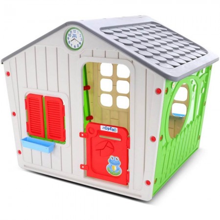 Casetta in Plastica Resina per Bambini Gioco Bimbi da Giardino Esterno