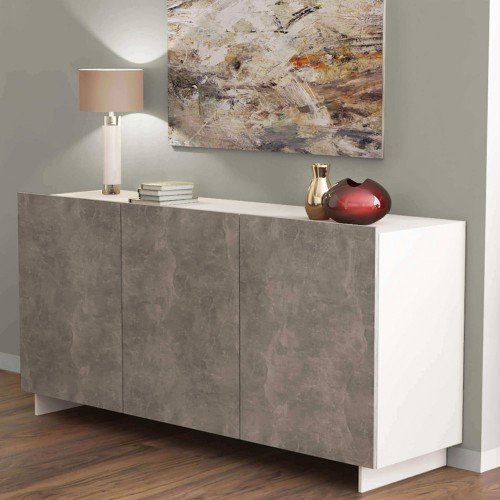 Madia Moderna con Ripiani e 3 Ante in Legno per Ingresso | Briscoshop24